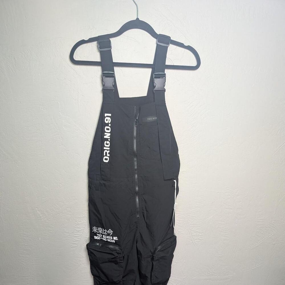 Red originals black ski bibs nwt